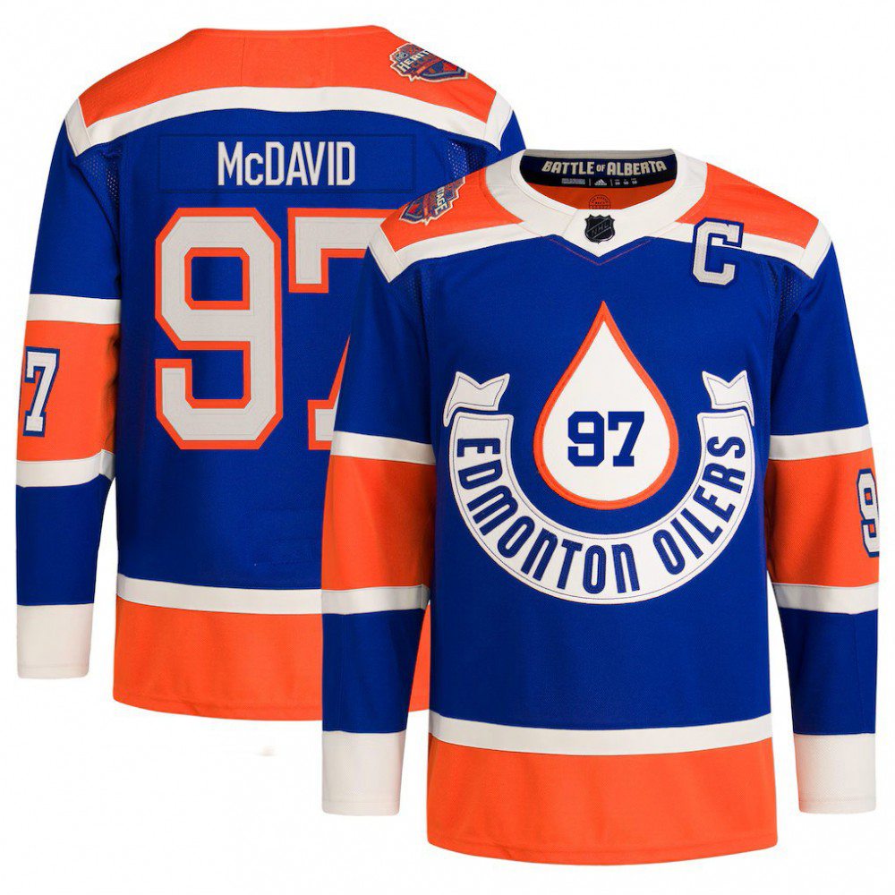 Connor McDavid Edmonton Oilers Royal 2023 NHL Heritage Classic Premium Player Jersey-Pro Kit Vault | Brand New 26/27 Sports Jerseys